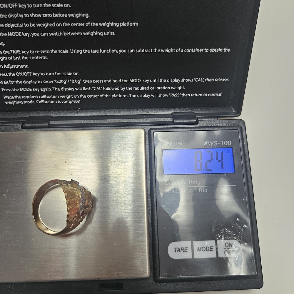 14kt Yellow Gold Native American Chief Ring 8.25 gr. - Picture 3 of 5